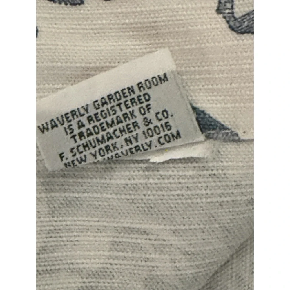 Vintage Waverly Garden Room Toile Blue Floral Curtain Panel 42 X 84 Single 1 PC
